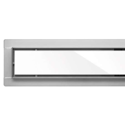 Линеен сифон с бяла стъклена решетка FALA, 900 мм