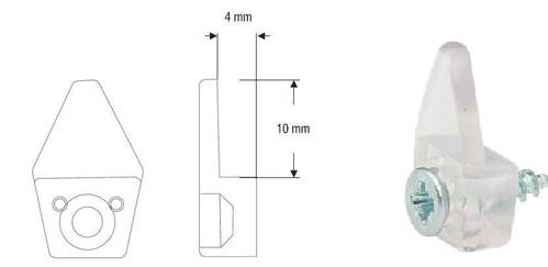 Стъклодържач Огледало PVC (прозрачен)