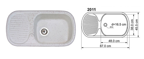 Полимер-мраморна мивка модел 2011 (ИЗБОР НА ЦВЯТ)