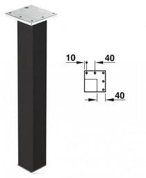 Квадратен крак за маса Черен 71-74 см