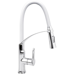 Кухненски смесител с гъвкава лебедка (чучур) FALA 2, бял