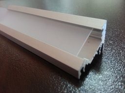 Алуминиеви профили за LED лента 2 м - КОРНЕР комплект с покриваща лента - ПРОЗРАЧНА