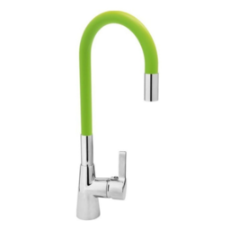Кухненски смесител с гъвкава лебедка (чучур) FALA, зелен