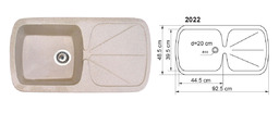 Полимер-мраморни мивки модел 2022 (ИЗБОР НА ЦВЯТ)