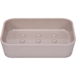 Сапунерка FALA, CUBOID, PVC, бежова