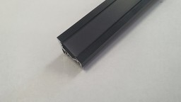 Ауминиев Профил за LED лента ъглов в черен мат Прозрачен 2m, 4m