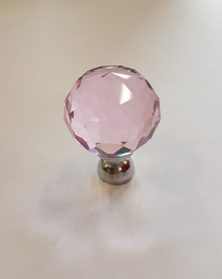 Мебелна дръжка модел с Розов Кристал