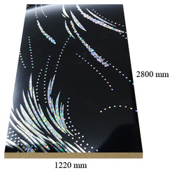 H29 (6191) Черна Вихрушка гланц – 18 мм МДФ с ПВЦ покритие - Н29 	