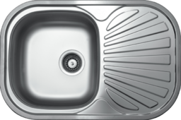 Кухненска мивка с отцедник от неръждаема стомана - алпака модел EX 150
