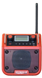 Радио MBOX2, червено, FM RDS, Aux-in