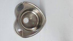 Кухненска мивка за вграждане от неръждаема стомана модел ''Сърце'' -  ПРОДУКТ С ТРАНСПОРТЕН ДЕФЕКТ !!!