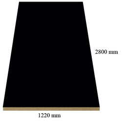  1955 /S040 Черно – супер мат - 18 мм МДФ с ПВЦ покритие                                                               