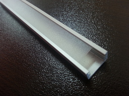 Алуминиеви профили за LED лента 2 м. - СЛИМ комплект с покриваща лента - ПРОЗРАЧНА