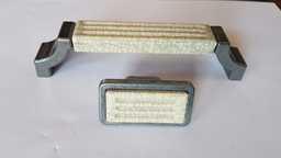 Мебелни Дръжки в Старинно Сребро с напукана керамика, порцелан