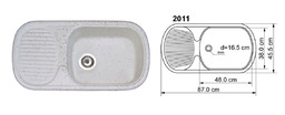 Полимер-мраморна мивка модел 2011 (ИЗБОР НА ЦВЯТ)