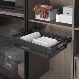 Чекмедже с плътно дъно, Blum водачи с плавно прибиране, Aнтрацит, Starax 