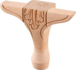 Дървен Крак Кръгъл Конус за Маса, Шкаф, Гардероб, Мебели