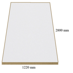 483 Супер бяла перла (сдф) гланц - 18 мм МДФ с ПВЦ покритие