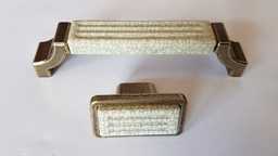 Мебелни Дръжки Антични в Старинно Злато с напукана керамика, порцелан