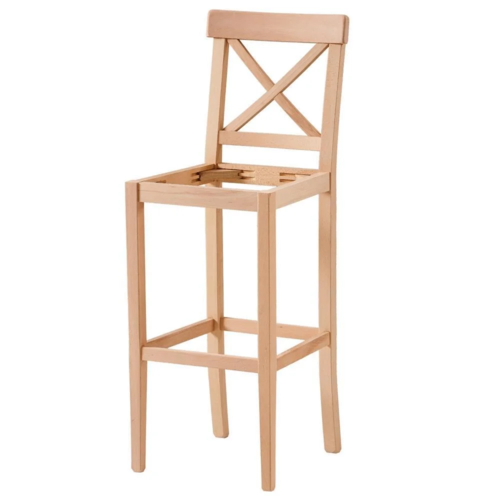 дървен стол за бар  в старинен стил 