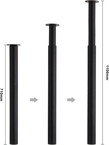 Tелескопични крака за маса в цвят бял, черен, инокс
