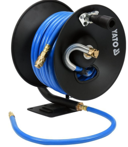 Макара с маркуч за компресор YATO, PVC, 20 Bar, Ф 10 мм, 15 м