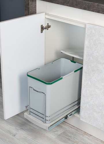 Кухненски Кош за вграждане в шкаф 24 литра сив