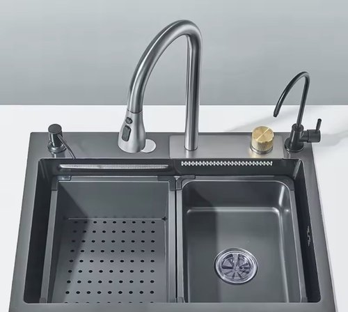 Мивка със Смесител в цвят Антрацит, Титан комплект