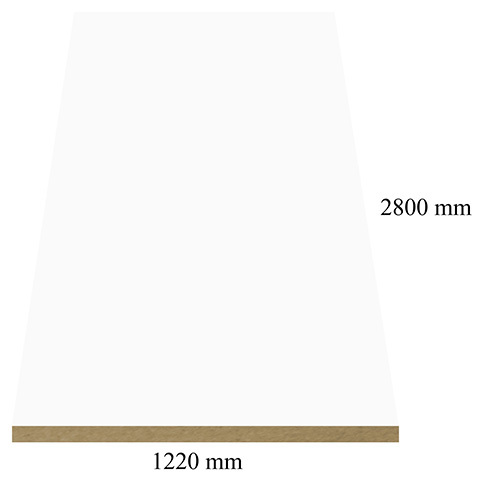 H41 гланц Супер Бяло - 18 мм МДФ с ПВЦ покритие Н41