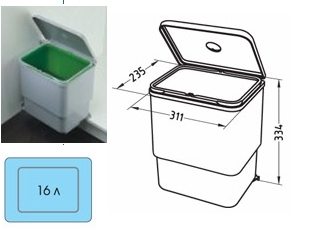 Кухненска кофа за вграждане SESAMO 45 1x16