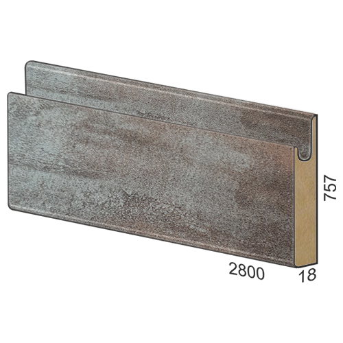 757 мм панел MDF вкопана дръжка – 161 Премиум мед