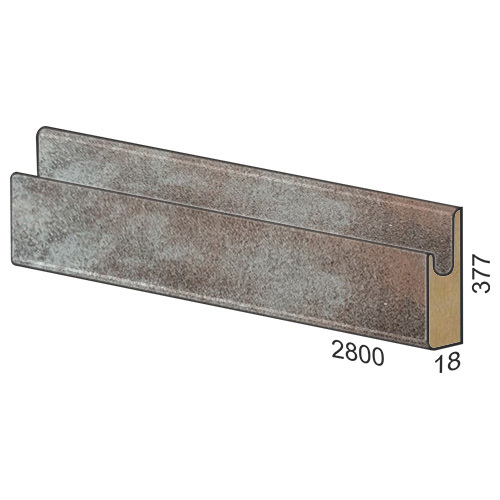 377 мм панел MDF вкопана дръжка – 161 Премиум мед