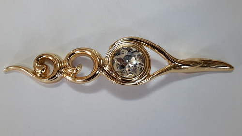 Мебелна Дръжка Златна с Кристал