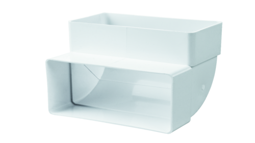 Коляно Вертикално за плосък въздуховод