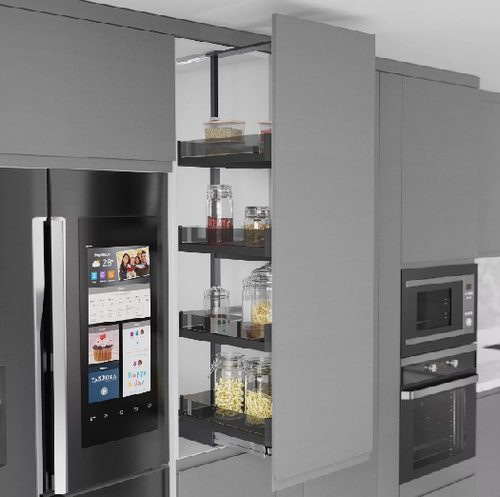 Вертикална колона за вграждане в шкаф с плавно прибиране Starax