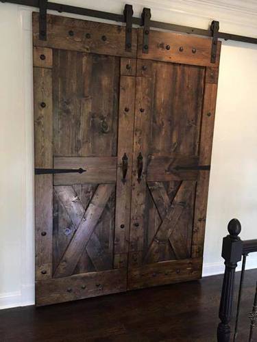 Механизъм за Плъзгаща Врата Черен Антик на Гардероб, Преходна Врата