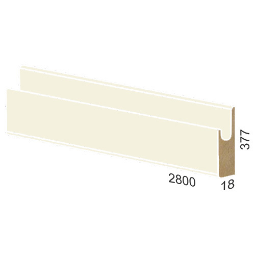 377 мм панел MDF вкопана дръжка – 845 гланц Бианко