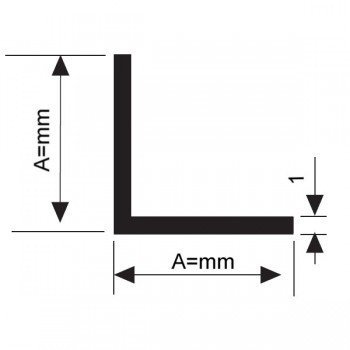 Алуминиеви Г - образни профили (винкел) 10х20 mm