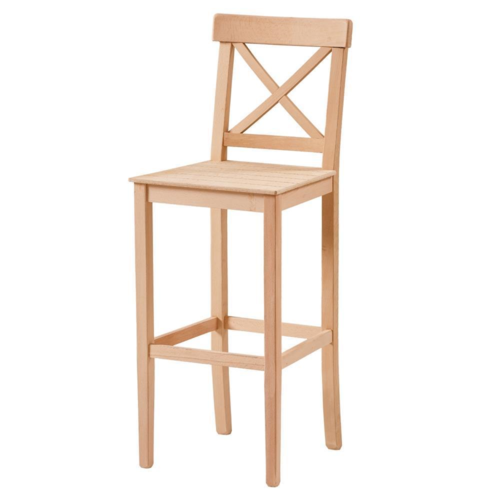 дървен стол за бар  в старинен стил 