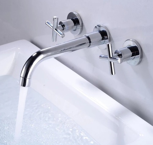 Смесители за Вграждане за Баня и Кухня с Две Ръкохватки в Цвят Хром