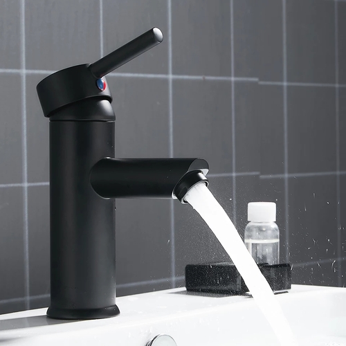Смесител за мивка за баня Черен Мат