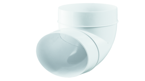 Ъгъл на 90° за кръгли въздуховоди