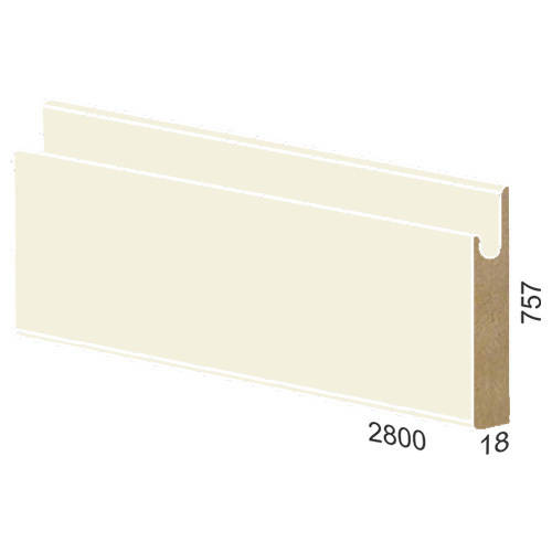 757 мм панел MDF вкопана дръжка – 845 гланц Бианко