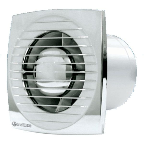 Битов вентилатор с двигател на лагери и обратна клапа BLAUBERG Серия Bravo Chrome Ф100
