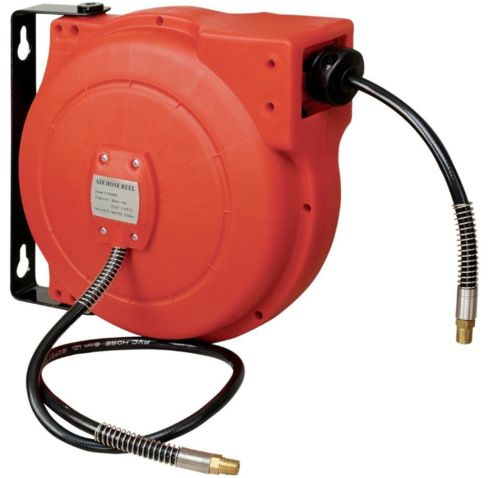 Автоматична макара с PVC маркуч за въздух и вода