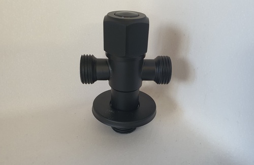 Спирателен кран с два изхода за биде в черен мат