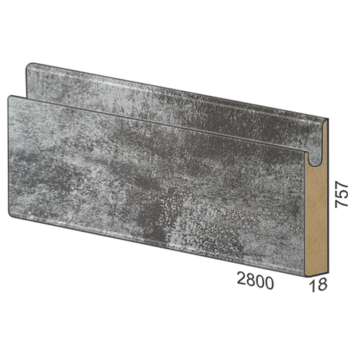 757 мм панел MDF вкопана дръжка – S 164 Премиум бронз