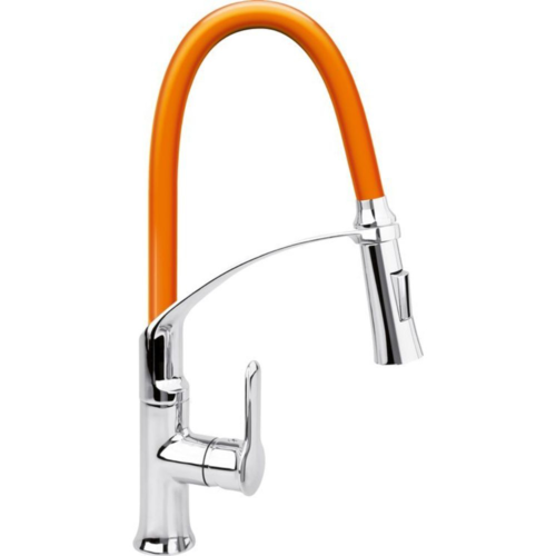Кухненски смесител с гъвкава лебедка (чучур) FALA 2, оранжев