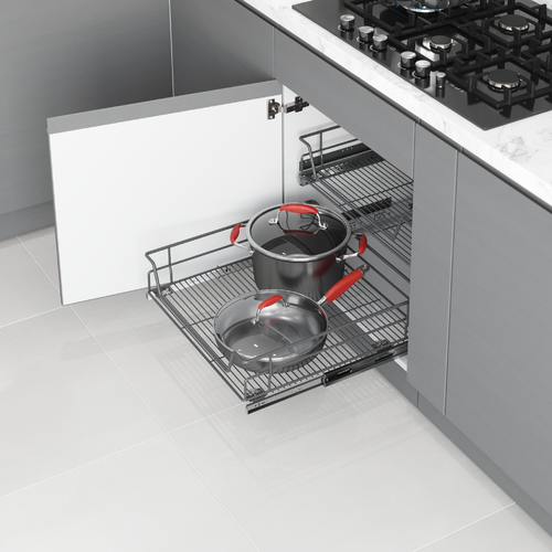 Кошница за чинии плавно прибиране Starax - Антрацит