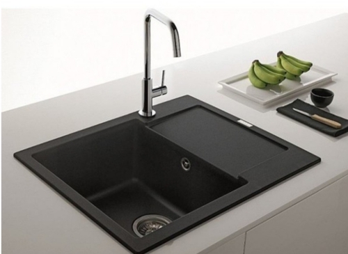 Гранитна Мивка с Малък плот в цвят Бял, Черен, Сив, Беж,Крем, Тъмно Сив.